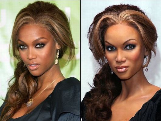 Real Celebrities With Their Wax Statues