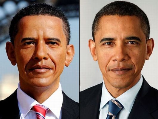 Real Celebrities With Their Wax Statues