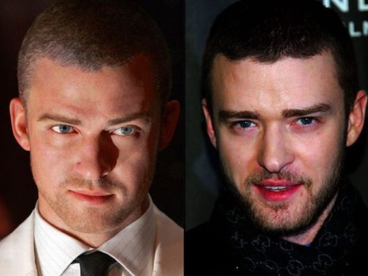 Real Celebrities With Their Wax Statues