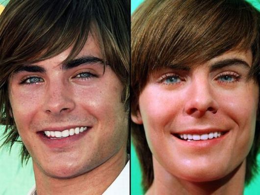 Real Celebrities With Their Wax Statues