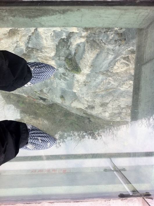 A Scary Skywalk On Glass Bridge, China