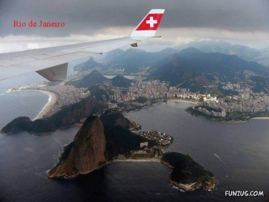 Various Cities From The Airplanes