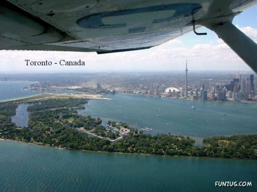 Various Cities From The Airplanes