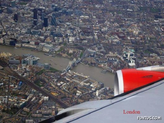 Various Cities From The Airplanes