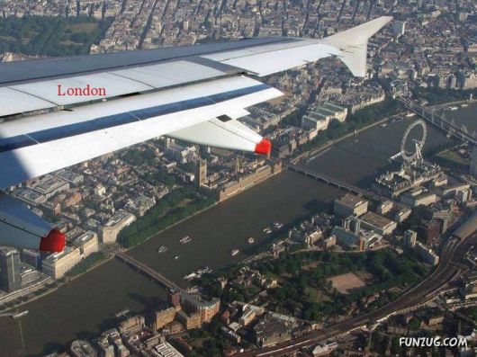 Various Cities From The Airplanes