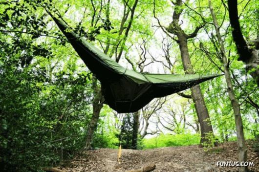 An Unusual Tent Above The Ground