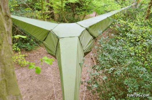 An Unusual Tent Above The Ground