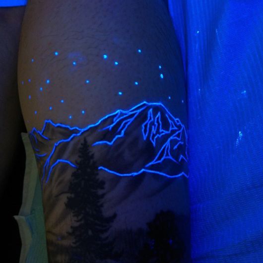Glowing In The Dark Tattoos Visible Under Black Light