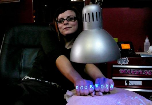 Glowing In The Dark Tattoos Visible Under Black Light