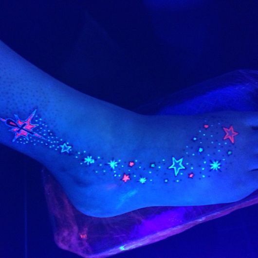 Glowing In The Dark Tattoos Visible Under Black Light