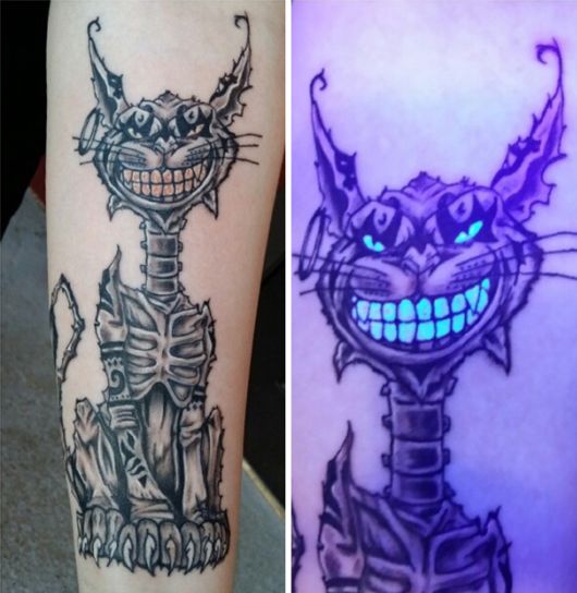 Glowing In The Dark Tattoos Visible Under Black Light
