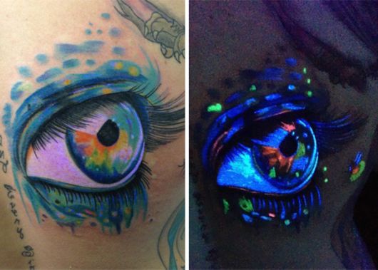 Glowing In The Dark Tattoos Visible Under Black Light