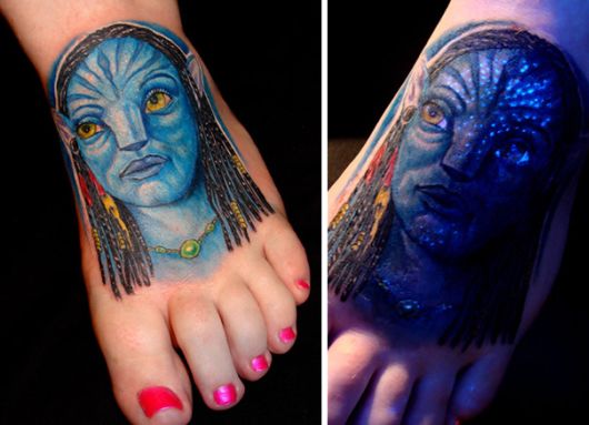 Glowing In The Dark Tattoos Visible Under Black Light