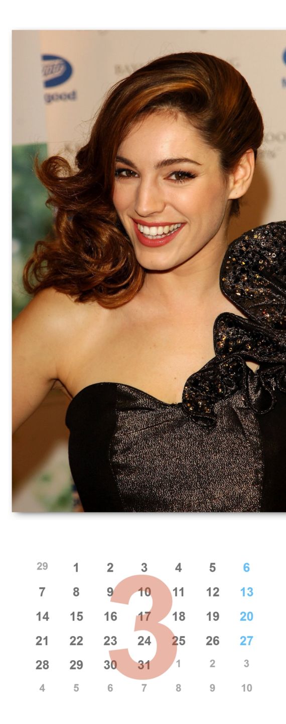 Kelly Brook Unofficial Calendar 2016