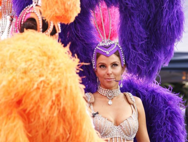 Maria Menounos In Carnival Costume In Universal City